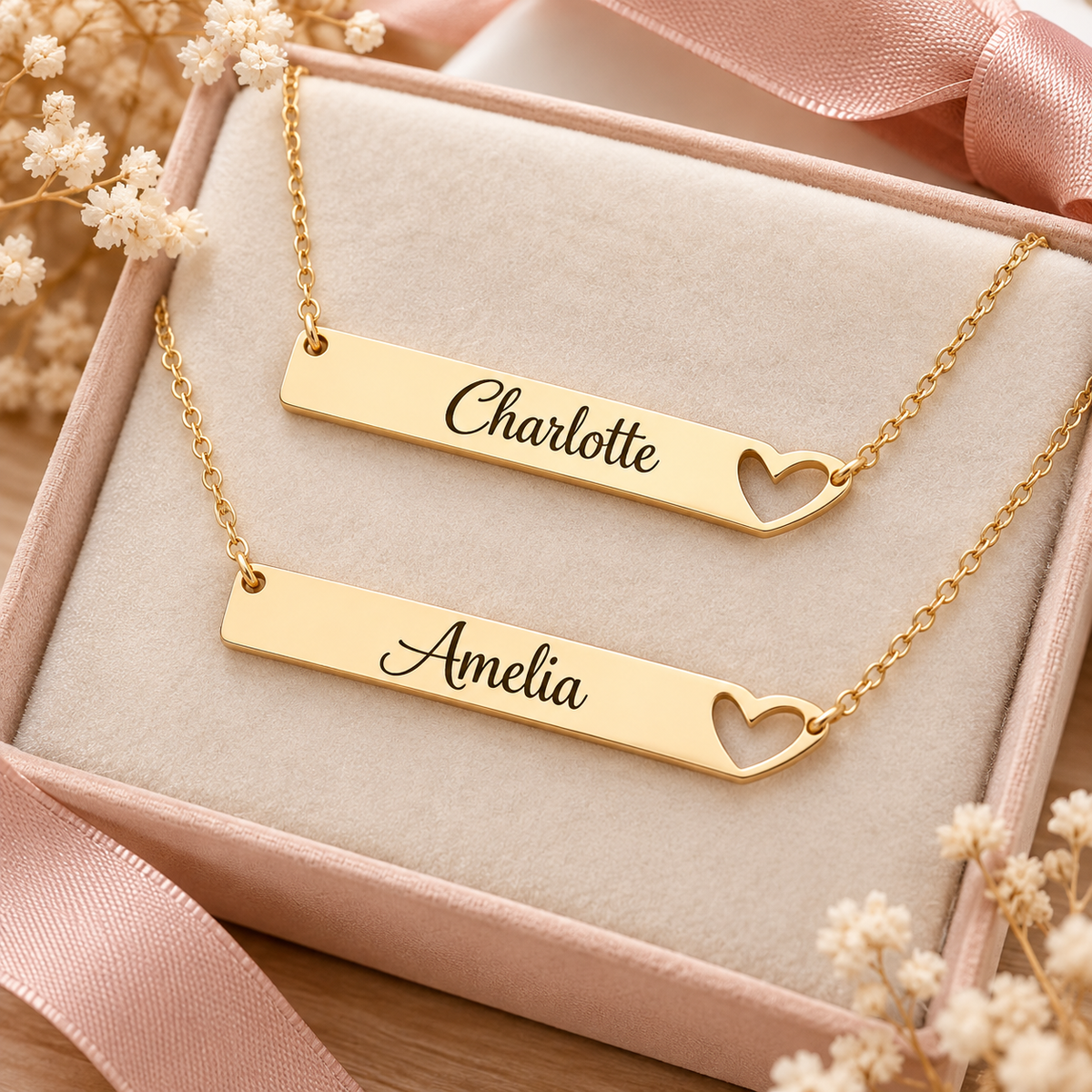 Personalized Best Friend Necklace Set