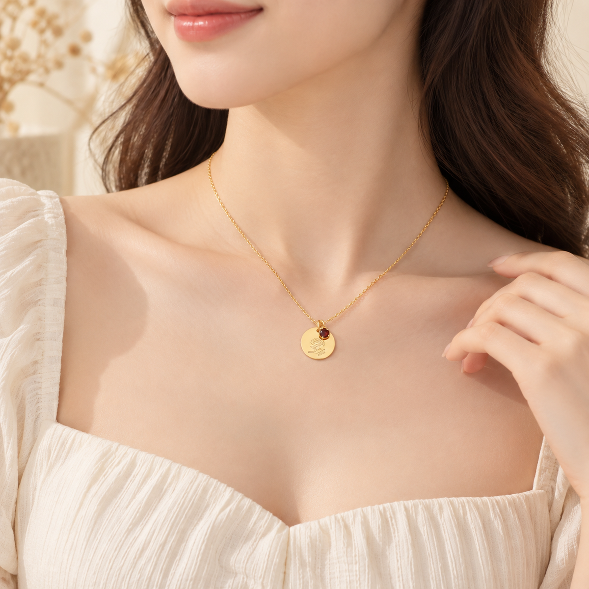 January Birth Flower Necklace