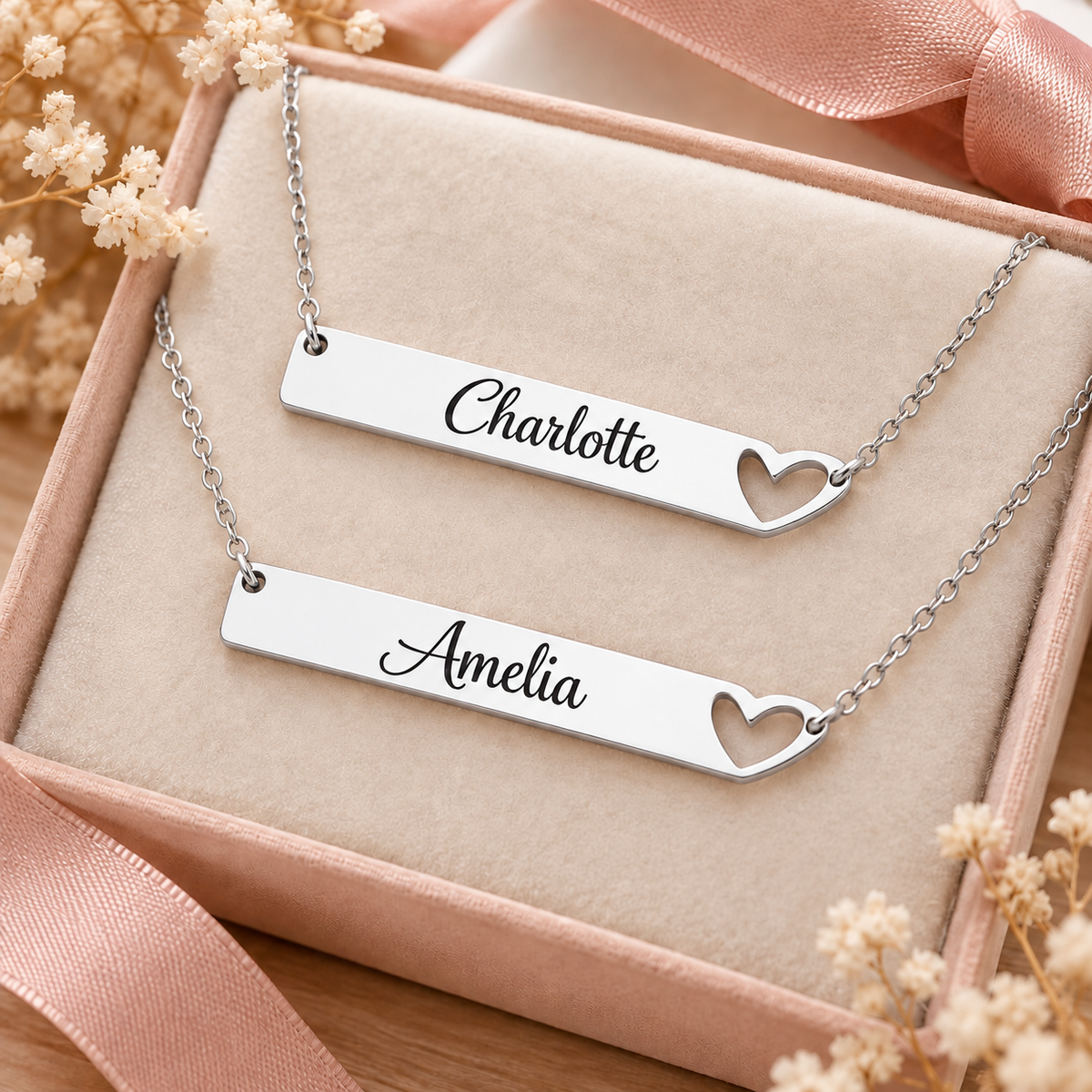 Personalized Best Friend Necklace Set