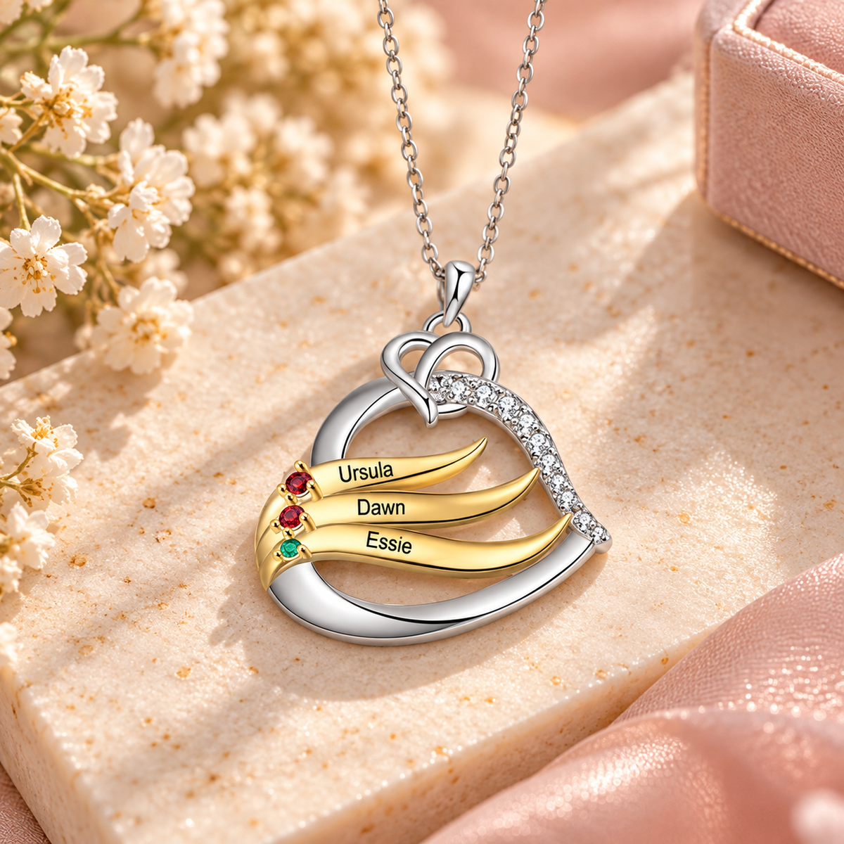 Personalized Family Birthstone Necklace