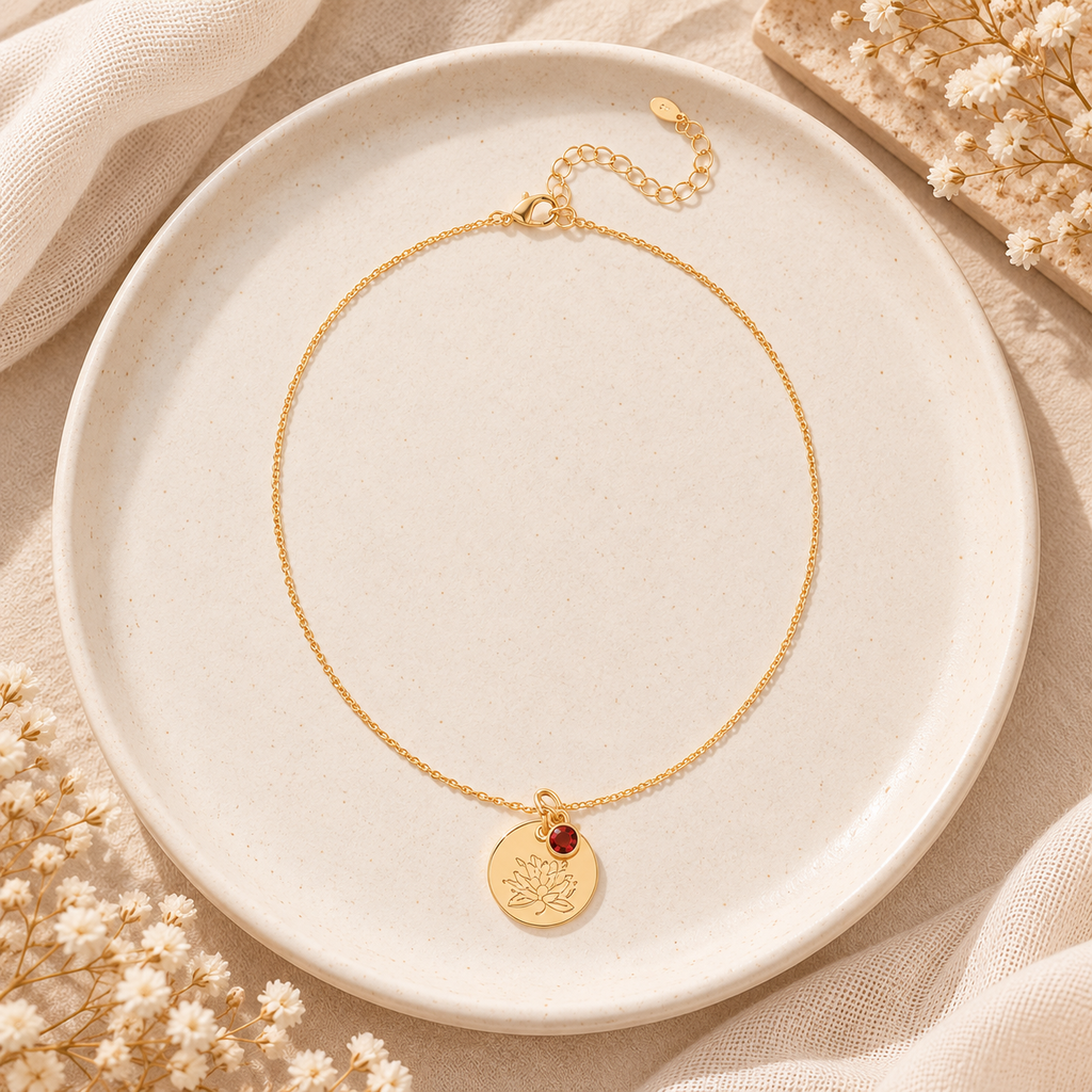 January Birth Flower Necklace