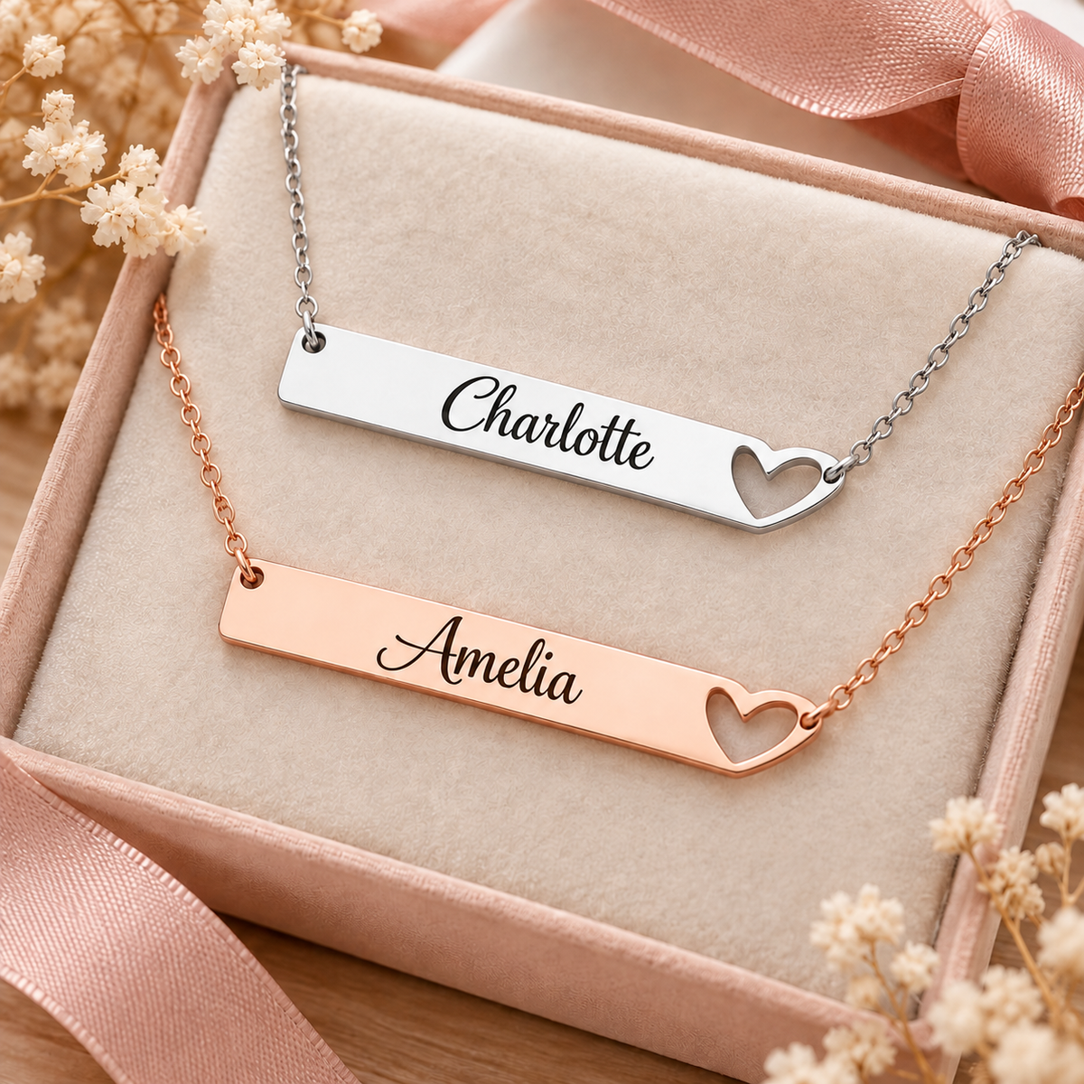 Personalized Best Friend Necklace Set