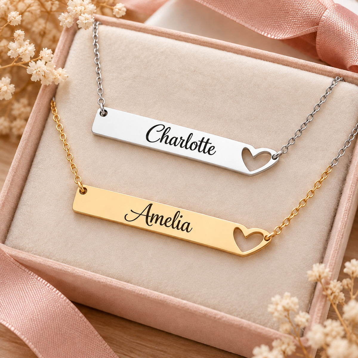 Personalized Best Friend Necklace Set