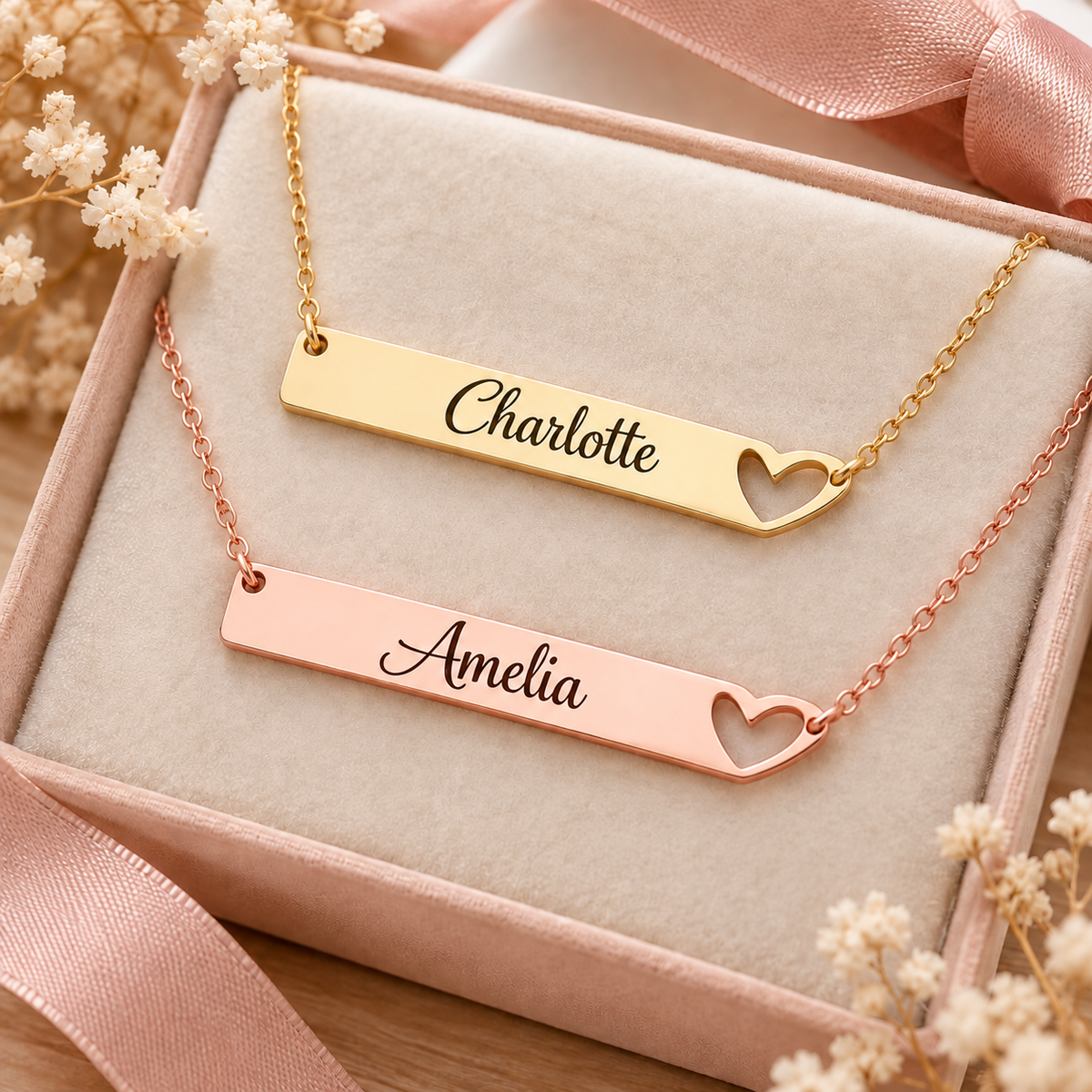Personalized Best Friend Necklace Set